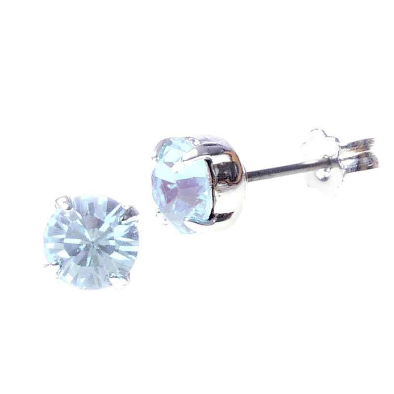 Stecker mit Swarovski Kristall in der Farbe Azur Hell